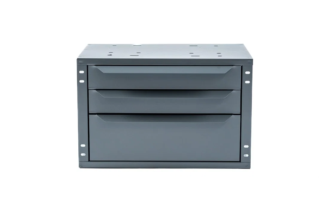 027259KP – MASTERACK Van Storage System Cabinet, Shelf Mount 12 Inch Height x 18-1/2 Inch Width x 12 Inch Depth 3 Dra...